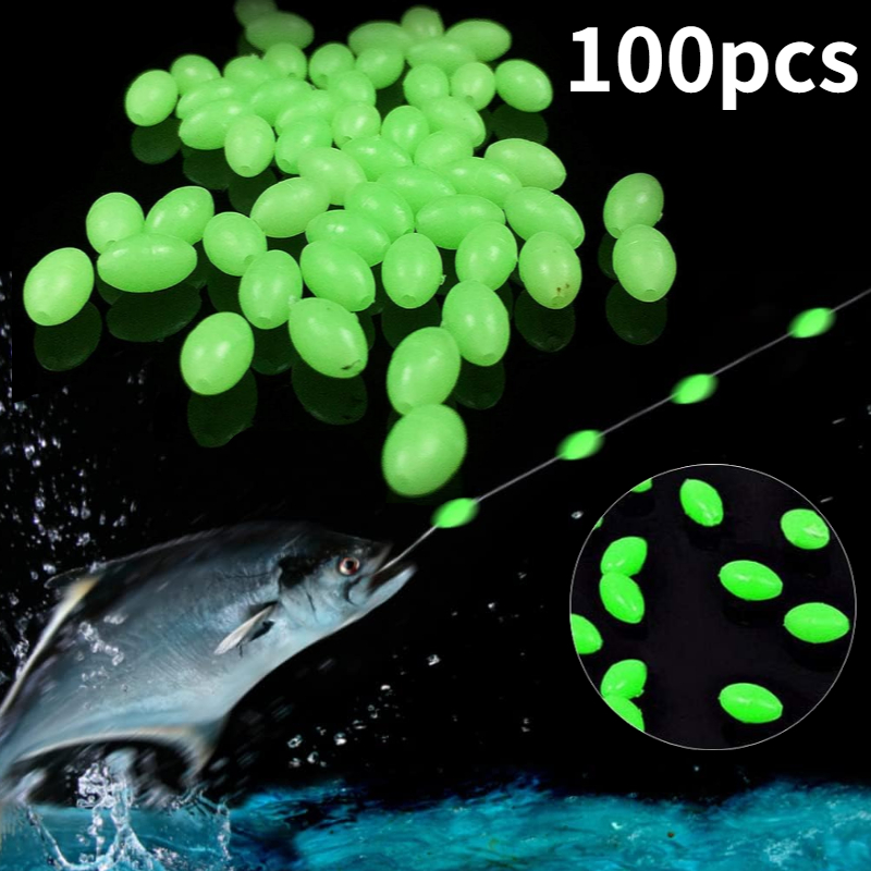 Fishing Equipment On Sale - 100 sztuk/partia Owalne Świecące w Ciemności