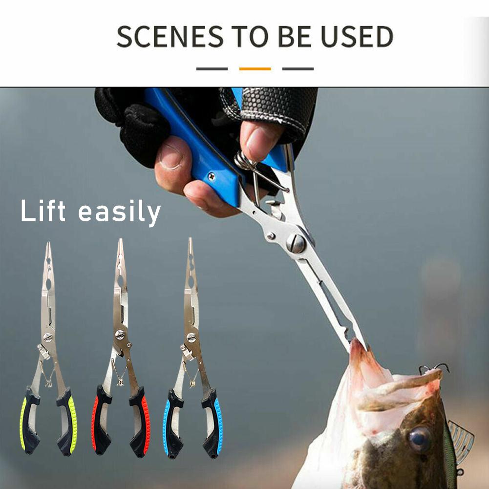 Fishing Equipment Warehouse - Szczypce wędkarskie ze stali nierdzewnej, wielofunkcyjne,