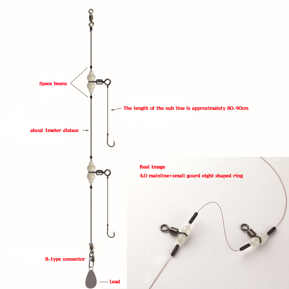 MNFT 100Pcs Świecące 3-drożne  – Fishing Equipment On Sale recenzja i cena