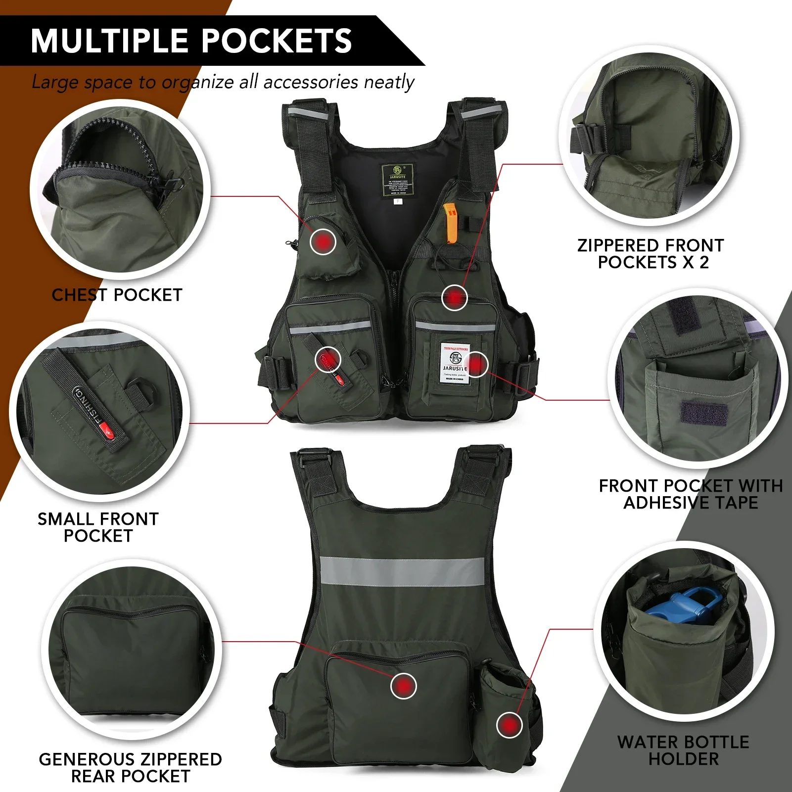 Kamizelka wędkarska dla dorosł – Fishing Vest Jacket recenzja i cena